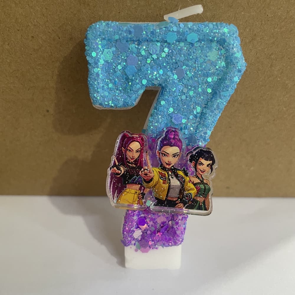 K-pop Свеча с темой Истребителей демонов 3D Цифра 0-9 Украшение для детского торта на день рождения Вечеринка в стиле аниме Аксессуары Подарки