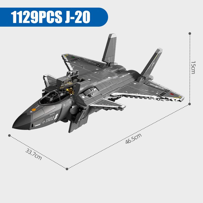 Серия «Военные» Прыгающие самолеты J-35 Корабельный самолет Строительные блоки MOC Городской Боевой самолет Модель Кирпичи Игрушки Для Детей Мальчиков Подарки