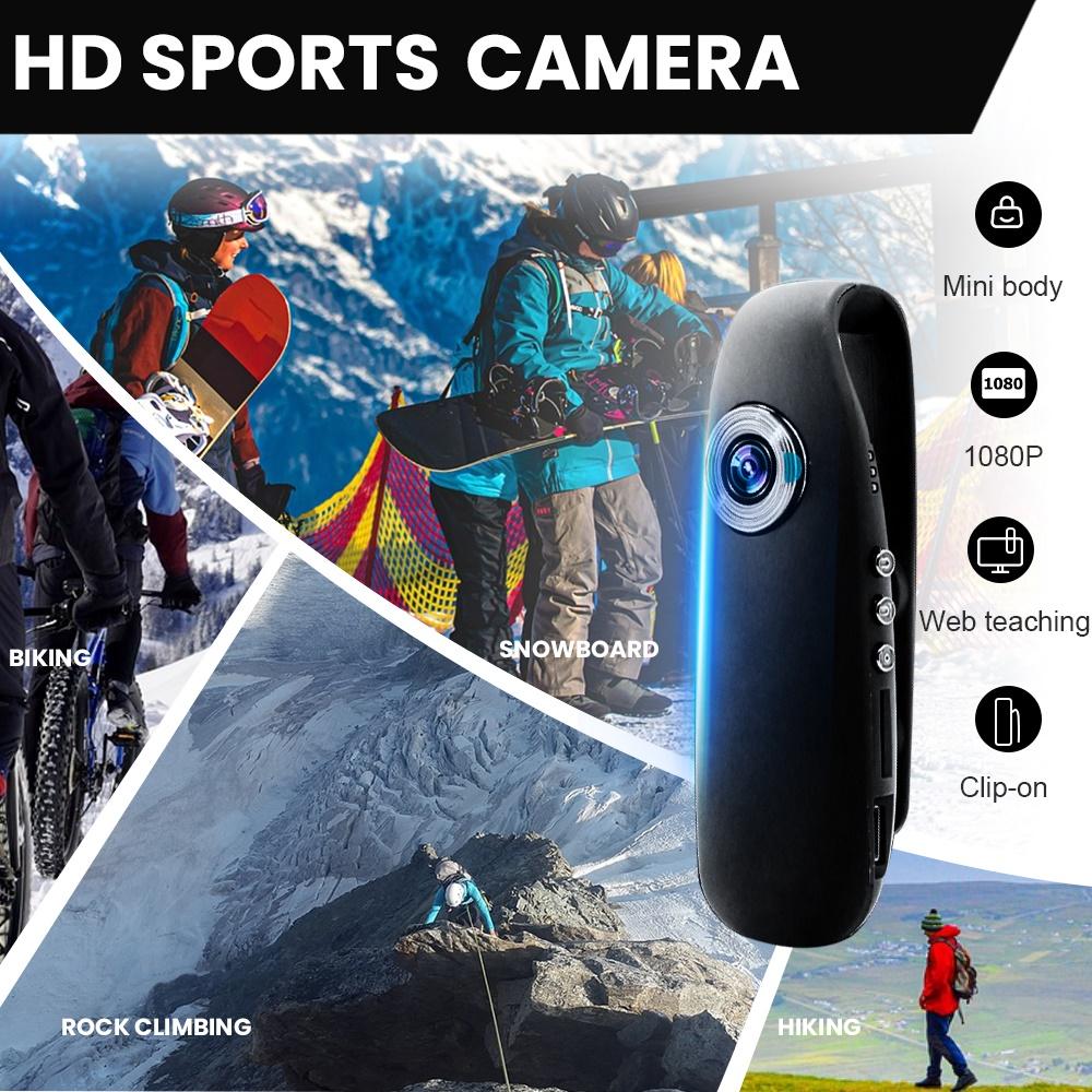 1080P Full HD Видеорегистратор для велоспорта с клипсой на спину Портативный регистратор для правоохранительных органов Камера с активацией движения и циклической записью