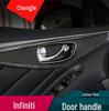Наклейка на панель внутренней ручки двери из углеродного волокна для Infiniti Q50L Q60