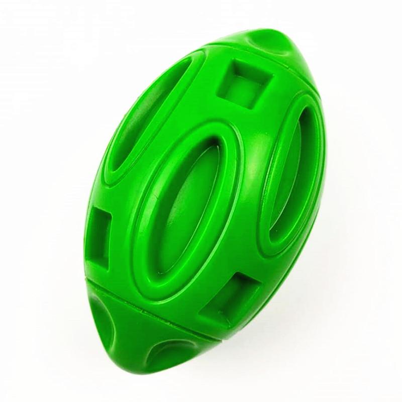 Высококачественная пищащая игрушка для собак, мяч для регби, резиновые принадлежности для домашних животных, интерактивные, прочные, устойчивые к укусам щенков, жевательные мячи, изящные ювелирные изделия