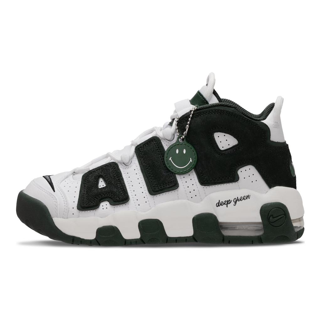 Nike Кроссовки Air More Uptempo Винтажные Баскетбольные Женские Высокие Белый/Зеленый FQ1938-100(Команда645-)