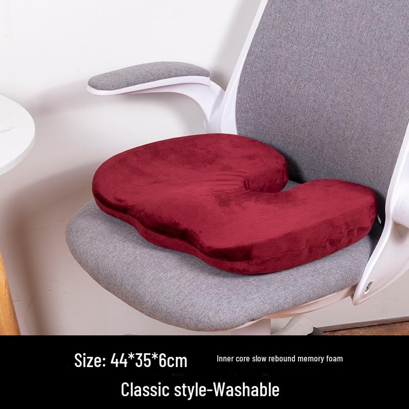 Breathable Gel Memory Foam U-Shaped Office Chair Cushion for Long-Term Sitting