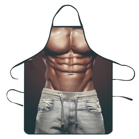 Funny Sleeveless Apron for Men Creative Cooking Apron with Adjustable Waist Ties White Elephant Gifts Holiday Aprons