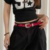 Vintage Punk Style Belt Pu Leather Women's Waist Belt Fashion Y2K Jeans Belt  Daily