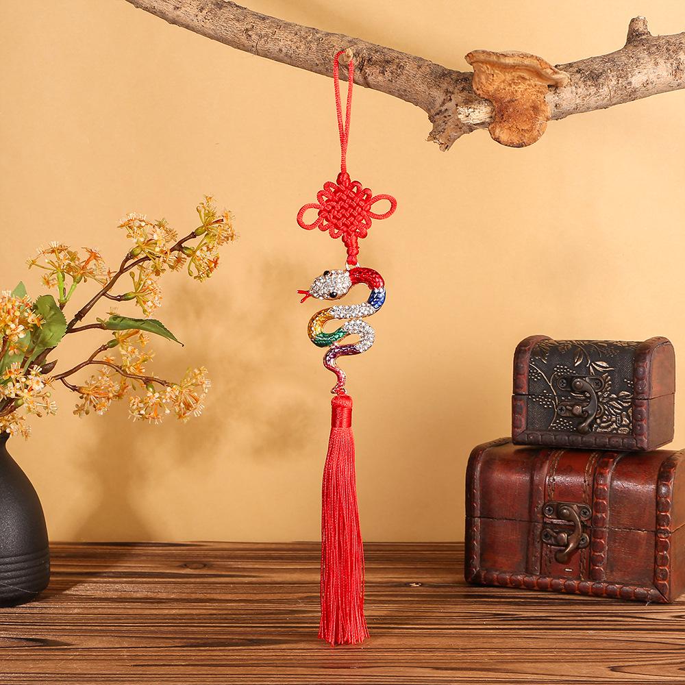 Подвеска-кисточка в виде змеи китайского зодиака для зеркала заднего вида