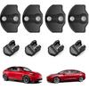 BASENOR 2026 2025 Tesla Model Y Juniper Model 3 Door Lock Cover Protector [Carbon Edition] [No Tape Requried], Door Striker Latches Stopper Covers