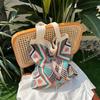Geometric Pattern Shoulder Bag Women Knitting Crochet Totes Bag Large Capacity Handbags Fashion Woven Handle Bag Winter Pouch