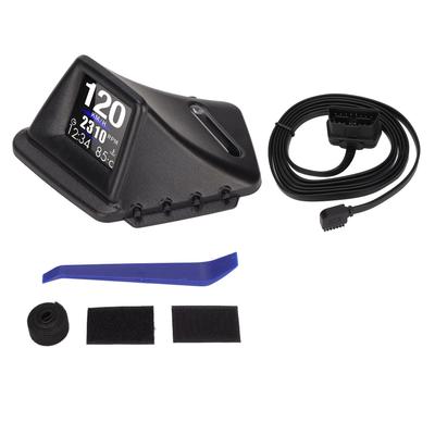 Черный автомобильный HUD-дисплей многофункциональный двойной режим OBD GPS HUD датчик 4 сигнализация для транспортного средства