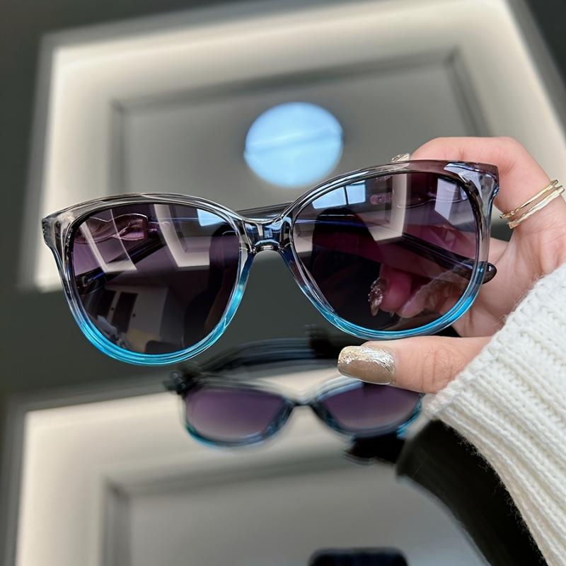 2025 Oval Mirrored Lens Glasses for Women Metal Hinge, Vintage Cat Eye Style, Decorative Eyewear for Fashion & Hiking