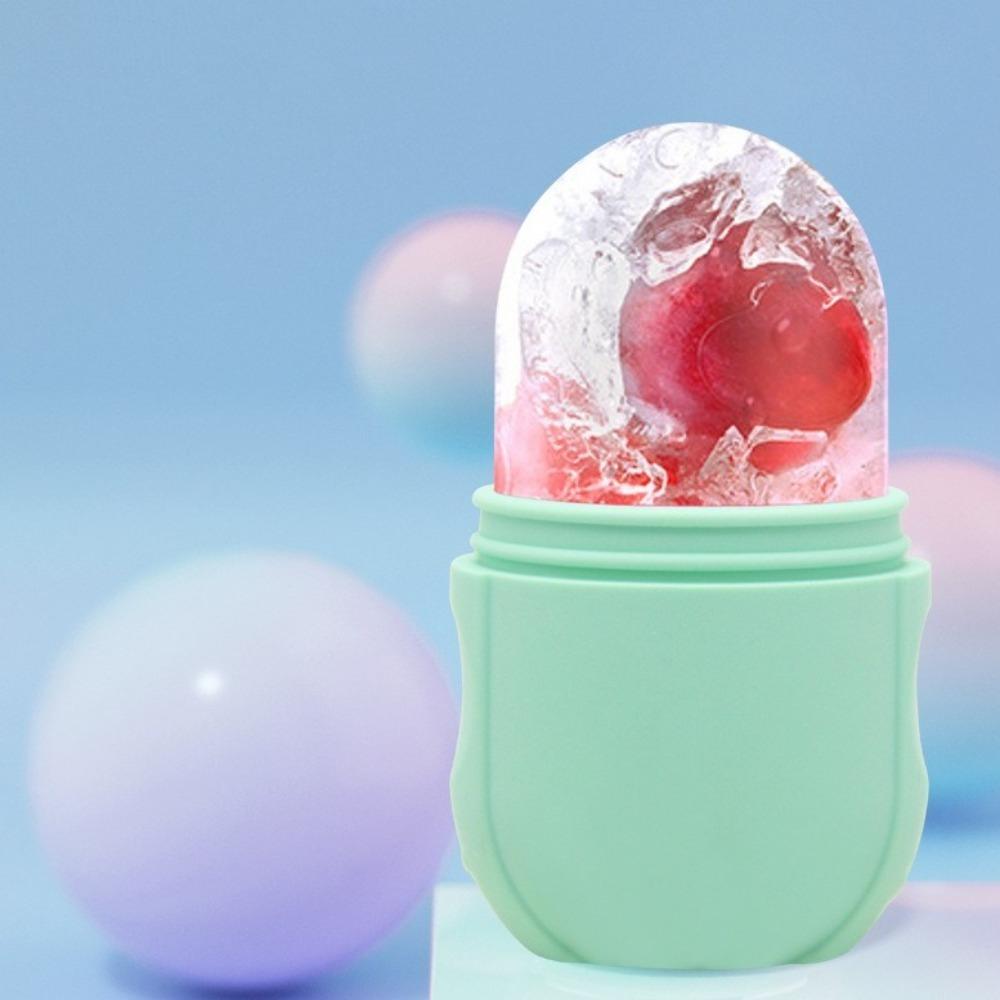 Охлаждающий массажер Ледяной ролик для лица Силиконовая форма для ледяных кубиков для лица Массажер для лица Ледяной ролик для красоты