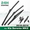 For Kia Sorento MK2 2010-2014 2011 2012 2013 Wiper Front & Rear Wiper Blades Windshield Windscreen Window Brushes 24"+20"+11