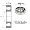 Motoforti 6314 & Deep Groove Ball Bearings P5 70x150x35mm Lubricated Bearings Open Type Silver Tone Scooter Skateboard Wheel