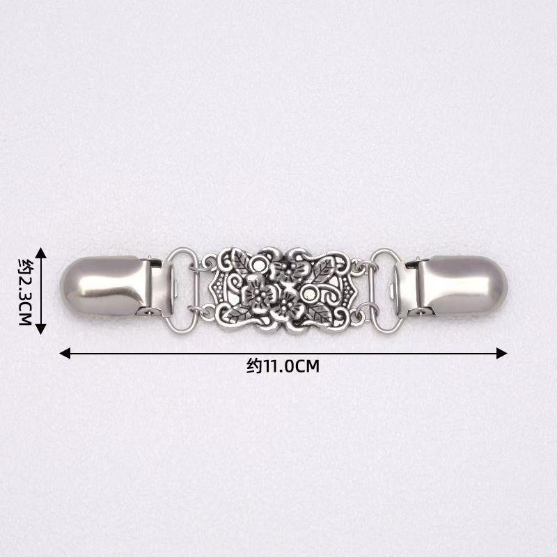 Vintage Hollow Flower Collar Clip Shawl Connection Buckle Women's Sweater Clip Lace Geometric Vintage Hollow Flower