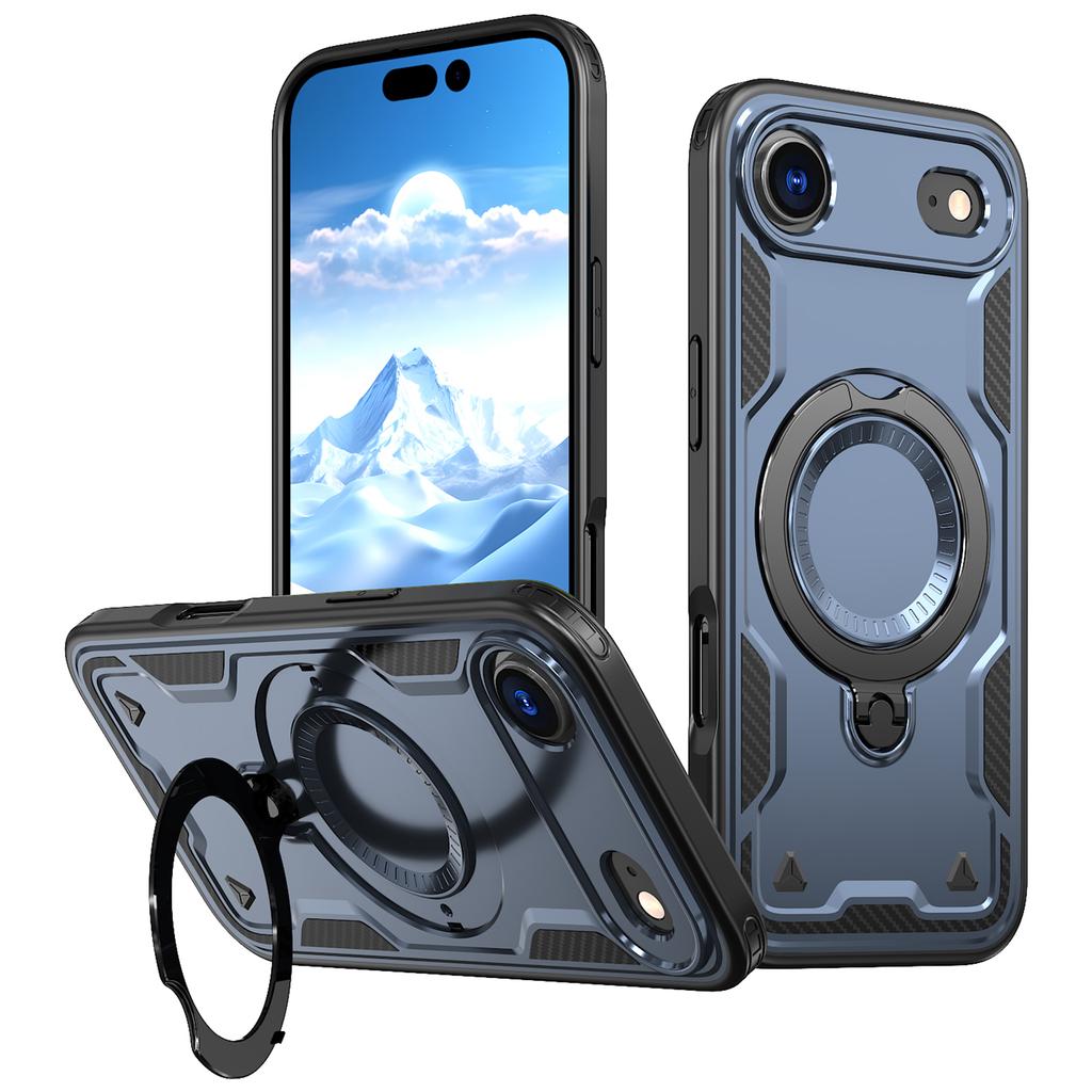 For iPhone Air Case Compatible with MagSafe Military Protection PC+TPU Kickstand Phone Cover