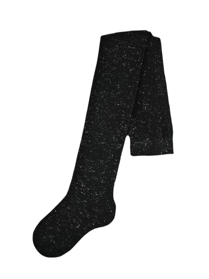 NOVITI RB002-G-02 Cotton tights black silver lurex 68/74
