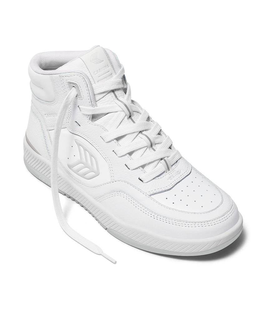 Cariuma Uva High Sneakers Premium Leather Ice Logo White