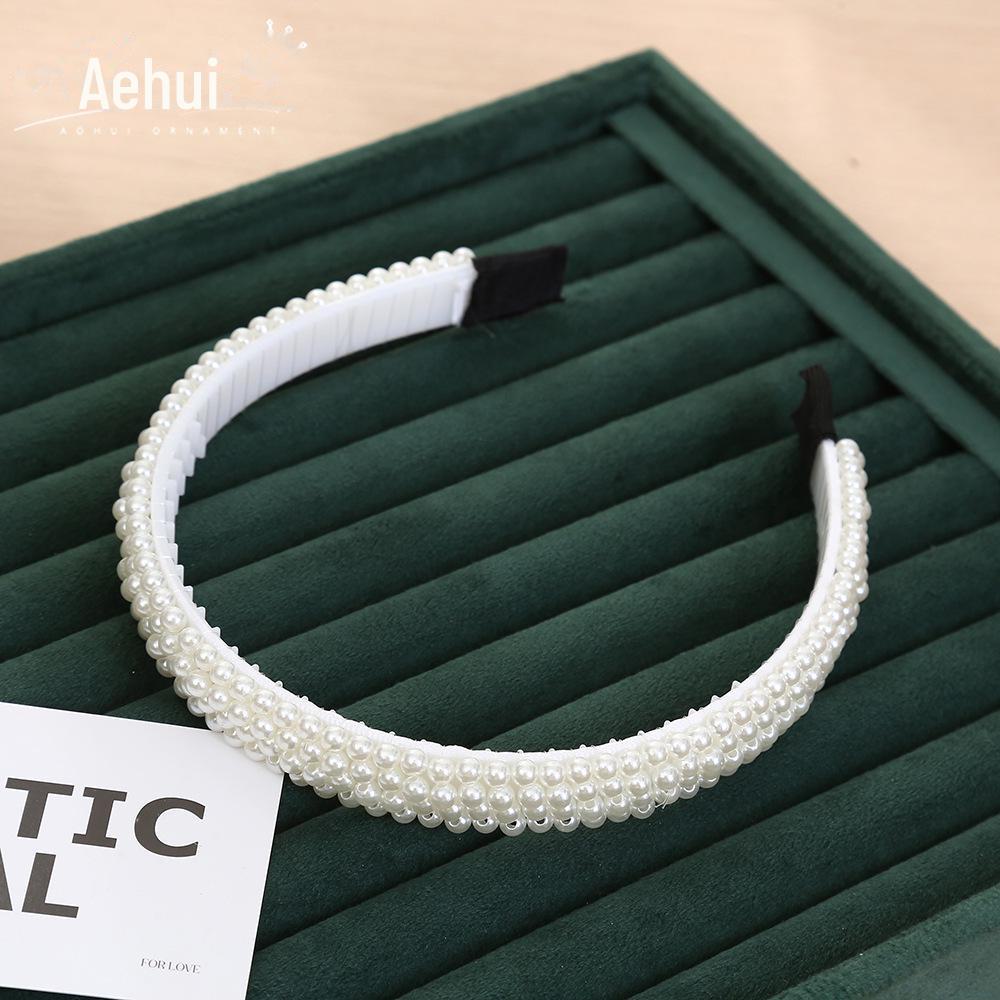 "Корейский стиль жемчужная свадебная повязка на голову - Модный аксессуар ручной работы"