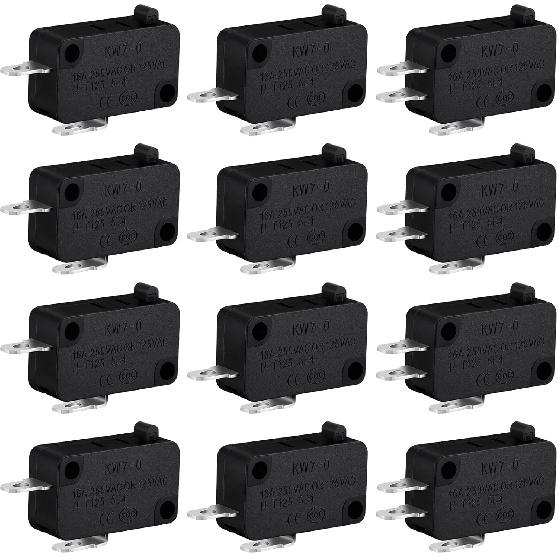 Weewooday 12 Pcs Microwave Oven Door Switch Replacement Part W10269458 W10727360 W10269460 Szm-v16-fc-61 Szm-v16-fc-62 Szm-v16-fc-63, Compatible with