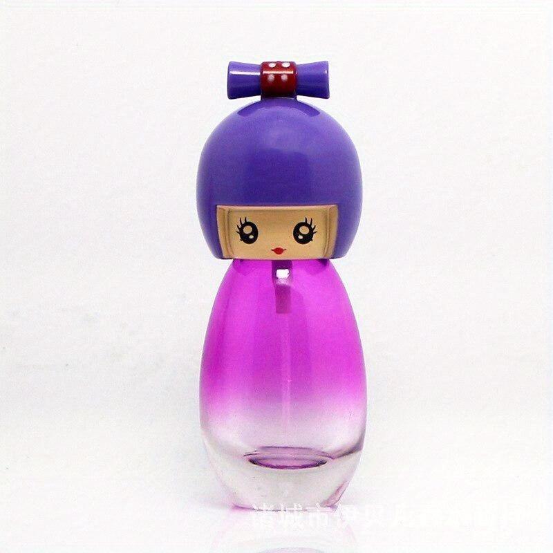 20 мл Милая японская кукла в кимоно Форма Стеклянный флакон-распылитель для духов Многоразовый распылитель Женский дорожный флакон для духов Цветной.
