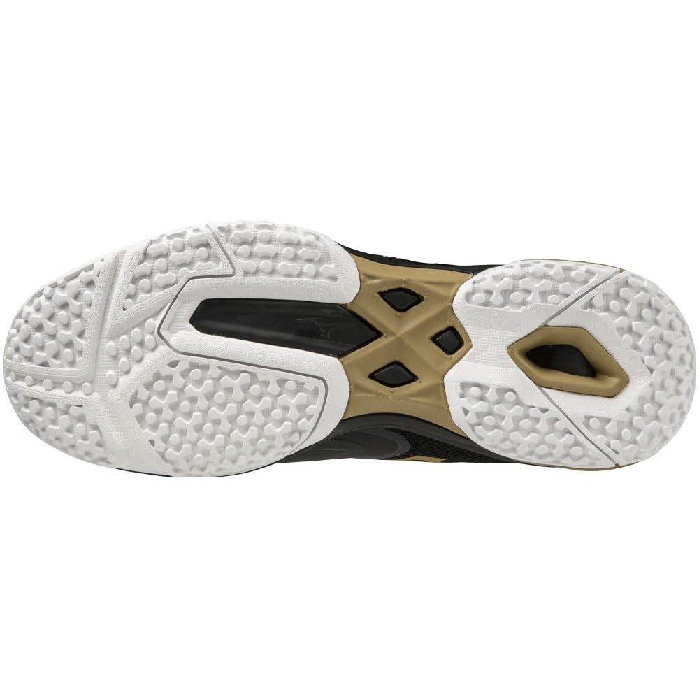 Теннисные кроссовки Wave Exceedrite 2 OC см 3E [Mizuno] Черный/Золотой/Белый 25.0