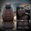 Простые чехлы на сиденья автомобиля с полной посадкой на 5 мест – Перфорированная ПУ кожа, дышащие, удобные и прочные, всесезонные, универсальная посадка