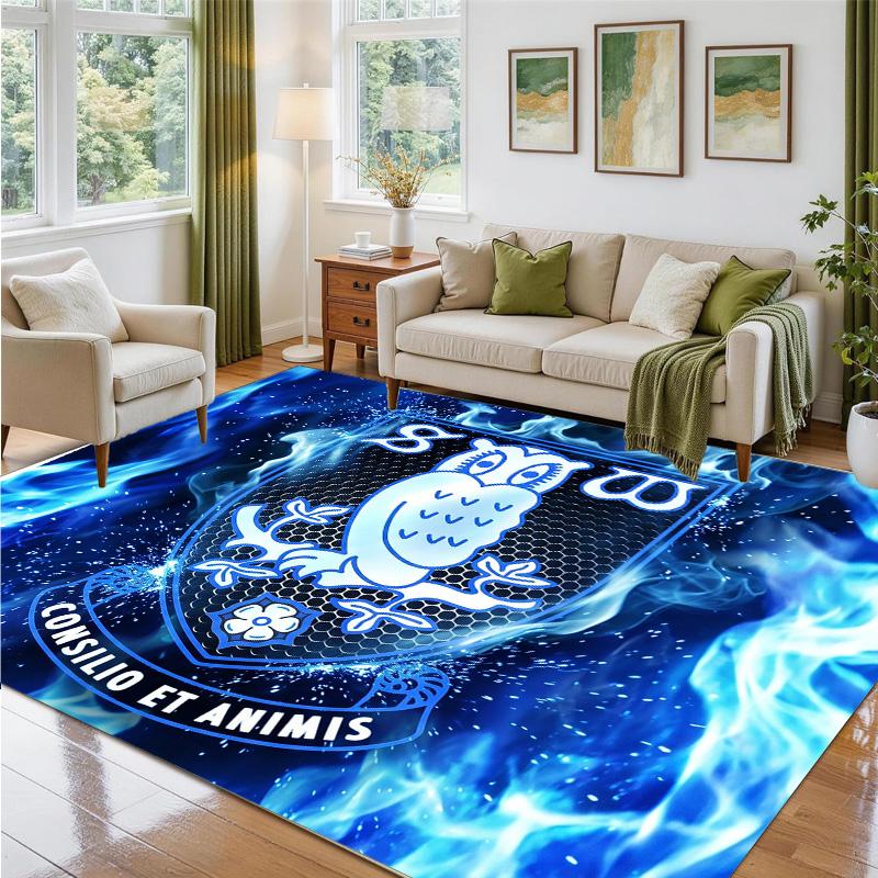 Sheffield Wednesday Football Design Crystal Velvet Rug Soft Decorative Mat for Bedroom Entrance