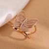 Butterfly Scarf Ring Buckle for Women Rhinestone Shawl Brooch Clips Metallic Scarves