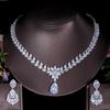 CMM Top AAA Zirconia Women Party Dress Necklace Earrings Set