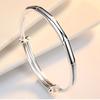Bamboo Silver Bracelet S999 Feet Silver Simple Women's Pure Silver Natural Versatile Feet Silver Bracelet for Girls As A Gift for Mom
