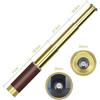 Retro Telescope Portable Pocket Monocular 4 Sections Copper Plated HD Monocular - DD01