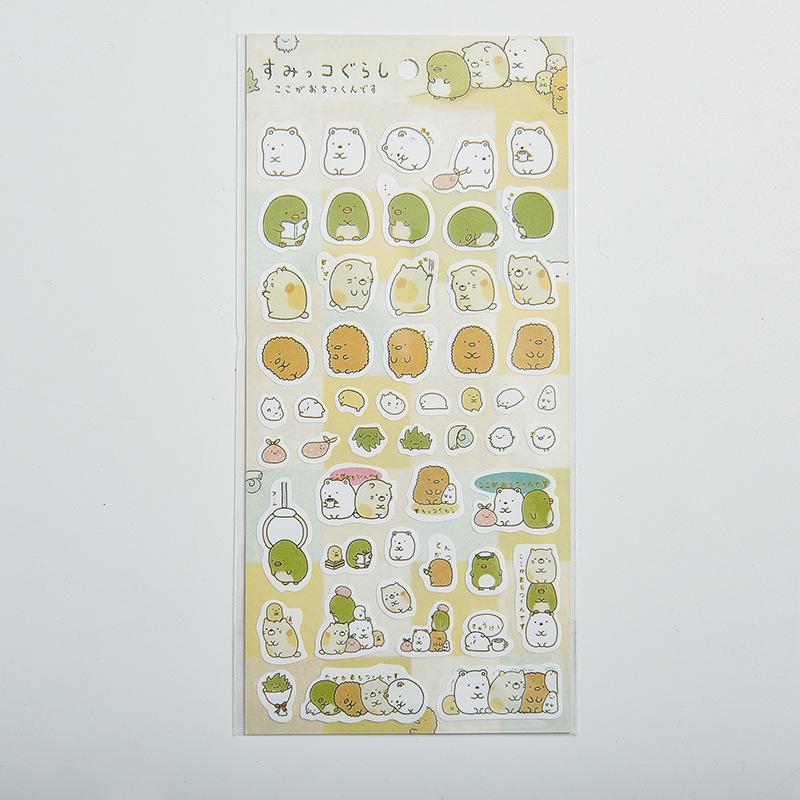 Cartoon Creature PVC Stickers Set - Waterproof, Transparent, DIY Decoration, Small Pattern Sealing Stickers