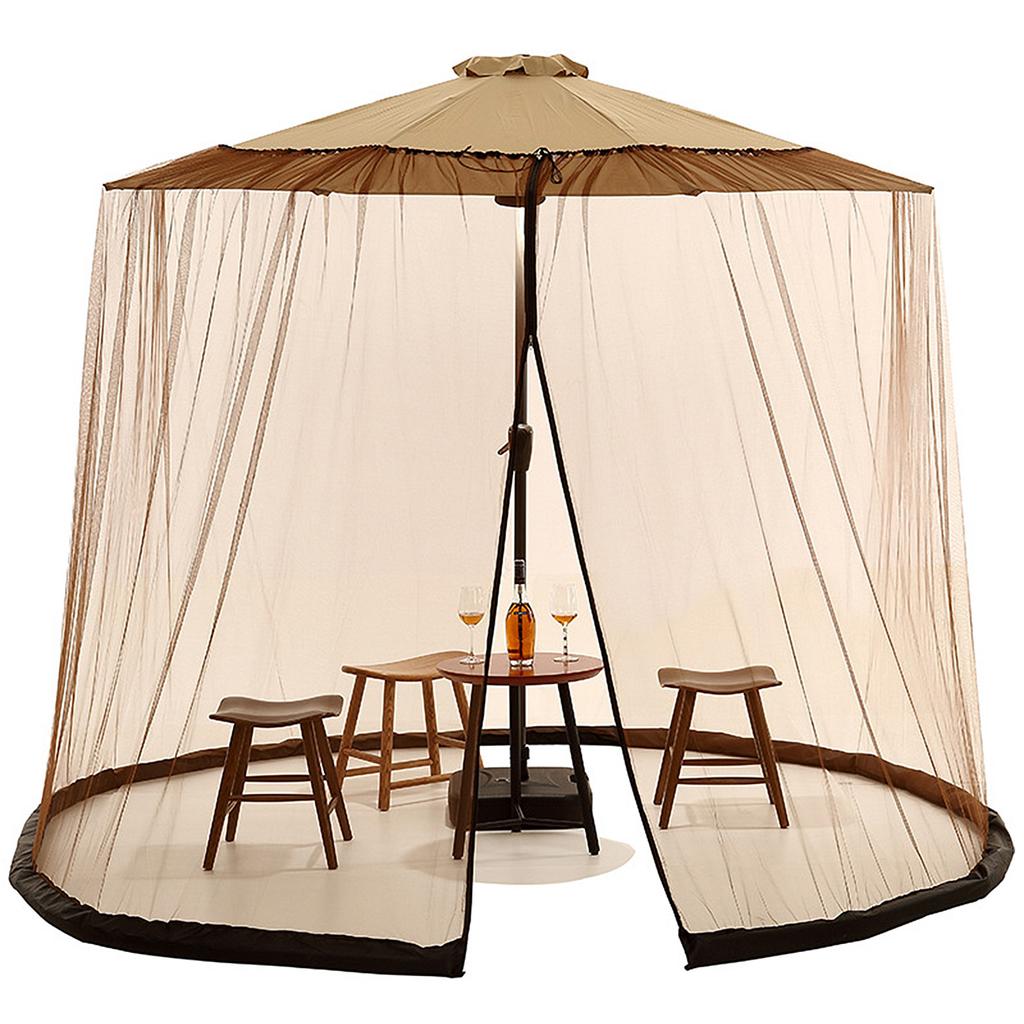 Москитная сетка для зонта на открытом воздухе для патио, крыльца - Москитная сетка для водопроводных труб на 7-11 футов