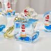 Vibrant Glass Glass Pocket Fish Keychain Handcrafted Glass Keychain Ornament Desktop Decoration