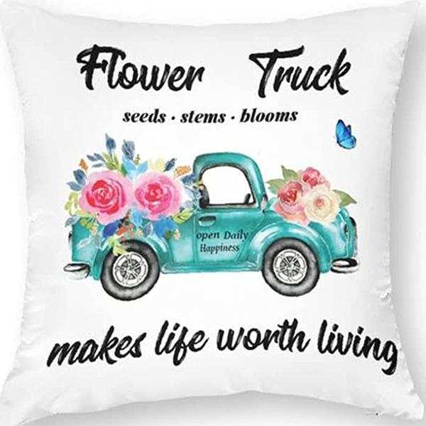 Ретро Американский Растительный Цветочный Принт Льняная Наволочка Гостиная Диван Автомобильная Подушка Подушка