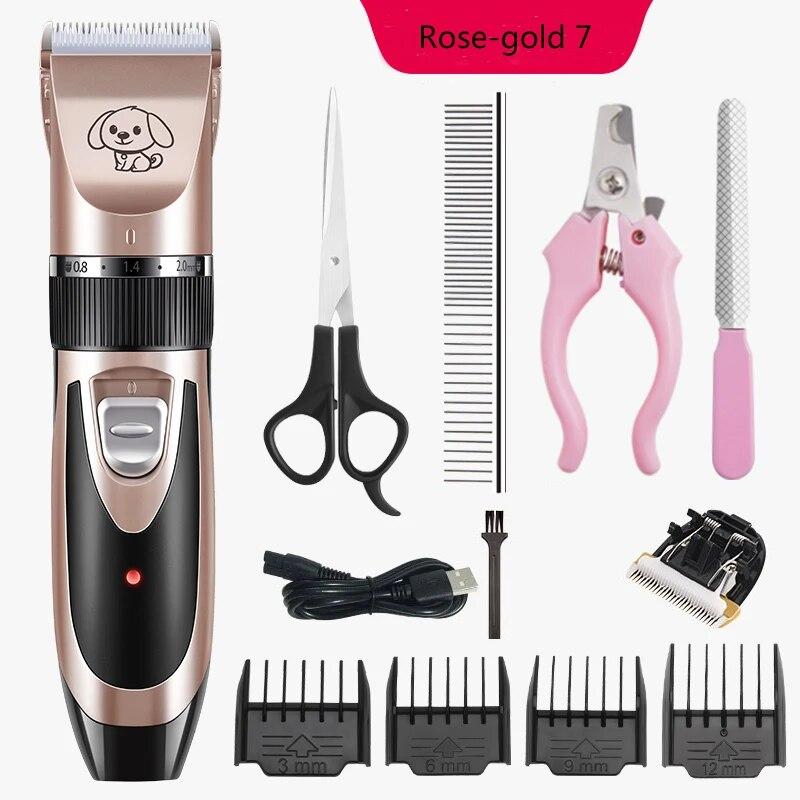 Перезаряжаемые машинки для стрижки домашних животных, набор для стрижки домашних животных, USB, профессиональные машинки для стрижки домашних животных с низким уровнем шума, наборы для стрижки домашних животных