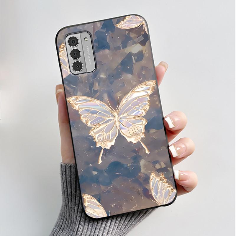 Для Nokia G42 Чехол Роскошный Цветок Бабочка Силиконовый Мягкий ТПУ Задняя Крышка для Nokia G42 G310 NokiaG42 G 310 NokiaG310 5G 2023 Чехол