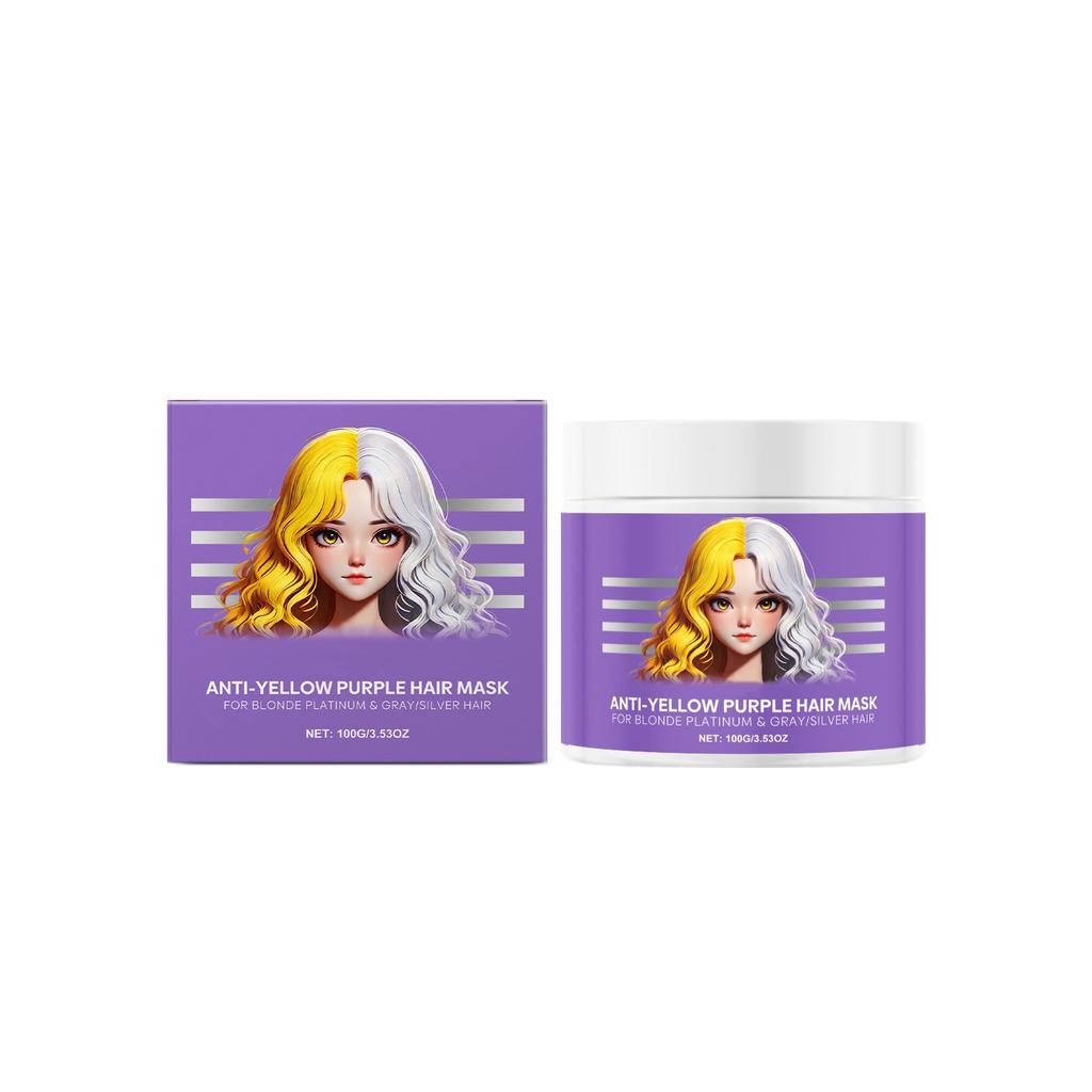 No Yellow Purple Hair Mask For Blonde , Gray And Hair 100ml