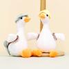 Милый плюшевый брелок в виде белого гуся, мультяшная кукла-утка, аксессуар для рюкзака