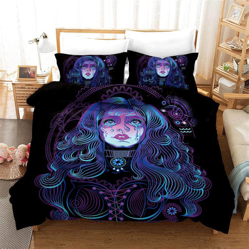 3D Aries Duvet Cover Set Twelve Constellations Bedding Set For Teens Kids Dorm Decor Microfiber Exotic Abstract Art Quilt Cover