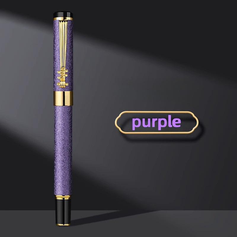 Роскошная высококачественная металлическая перьевая ручка, подходящая для плавного письма в каллиграфии и делового использования.