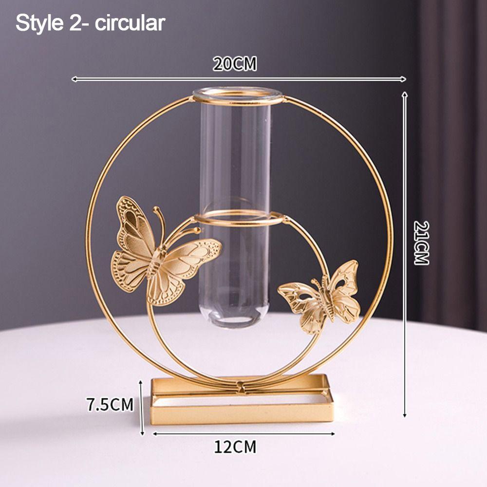 Plant Flower Pot Wedding Decoration Vases Metal Hydroponic Vase Ornaments