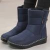 Утолщенные плюшевые водонепроницаемые зимние ботинки для женщин, толстая подошва, нескользящая хлопковая подкладка, женские теплые ботинки на толстой платформе