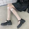 Весенние тонкие женские черные жаккардовые носки Love Calf, гольфы в японском стиле Jk, шелк Lolita
