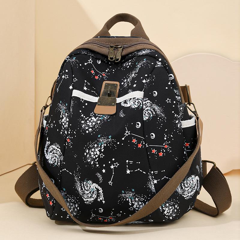 Нейлоновый женский рюкзак, модный тренд, ретро, женская многофункциональная повседневная контрастная дорожная сумка через плечо