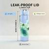 1PC Teal Dragonfly Watercolor Insect Print 750ml Color Plastic Sports Water Bottle Leakproof Flip Straw Lid Suitable for Sports Office Home Use