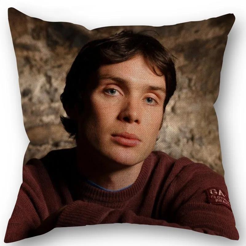 45X45Cm Pillow Cover Cillian Murphy Square Zipper Cotton Linen Pillow Cases Bedroom Home Wedding Decorative Pillowcase 1213