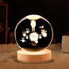 Crystal Ball Night Light: Starry Sky Projector with Deer Design, Creative and Unique Gift.