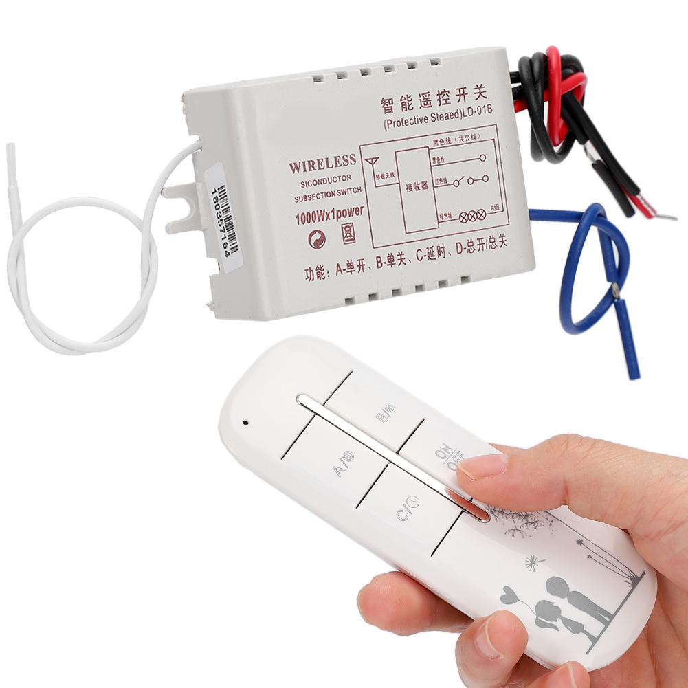 220 В 1-канальный беспроводной настенный пульт ДУ для лампы, умный выключатель, приемник, передатчик пульта ДУ