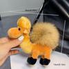Kawaii Plush Camel Keychain Soft Car Key Ring Creative Plush Dolls Pendant  Girl